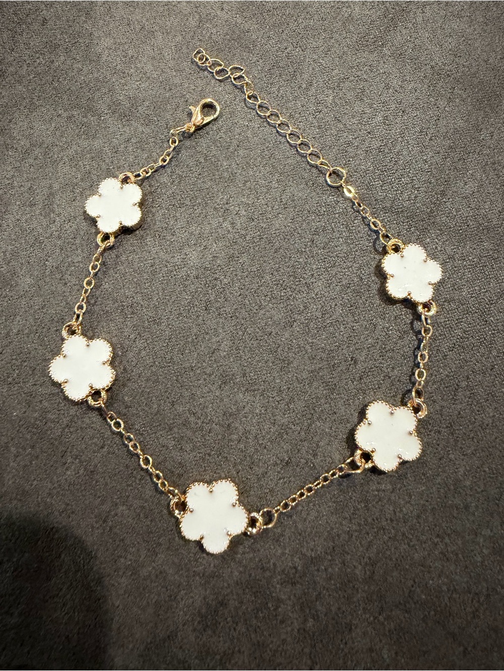 Kohl's White Clover Charm Bracelet - Gold-Tone Chain